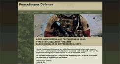 Desktop Screenshot of peacekeeperdefense.com