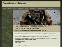 Tablet Screenshot of peacekeeperdefense.com